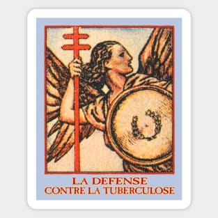 Vintage French Fight Tuberculosis Artwork Magnet